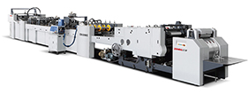 آلة تصنيع الأكياس الورقية الأوتوماتيكية الكاملة بتغذية الصفيحة الورقية نوع ZB1200C-430